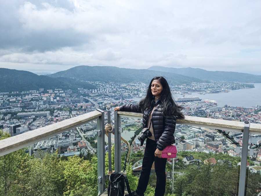 het-uitzicht-Fløibanen-Bergen-Noorwegen